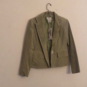 Lime green blazer suede